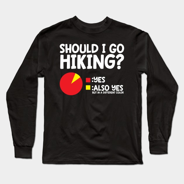 Should I Go Hiking? Long Sleeve T-Shirt by thingsandthings